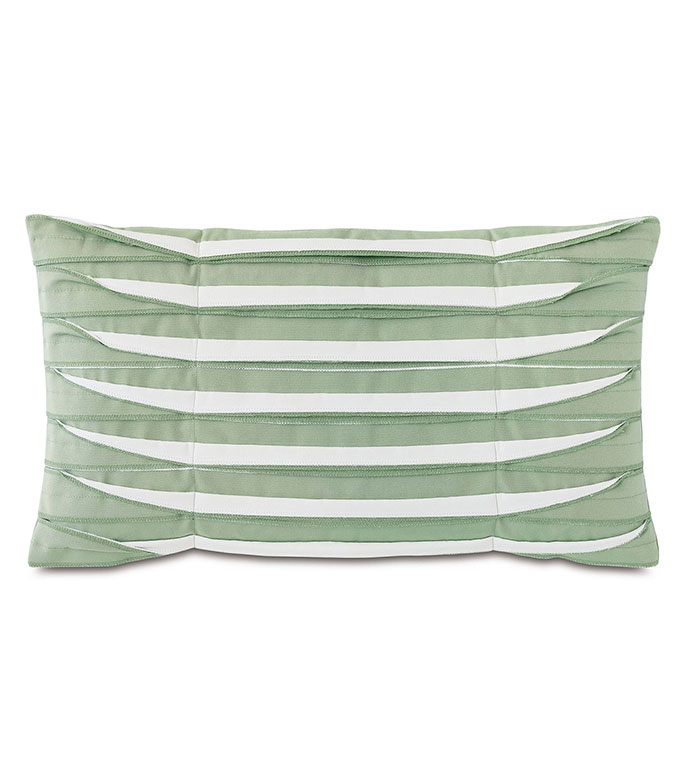 Plisse Pleated Decorative PIllow in Celadon