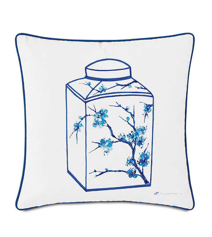 Porcelain Canister Decorative Pillow