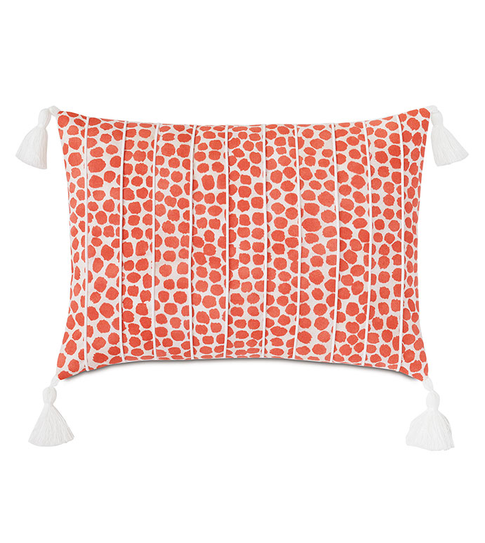 Orange tassel pillow best sale