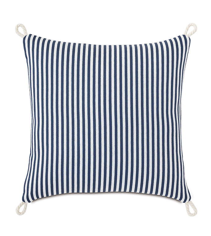 Villa Cord Knot Decorative Pillow in Navy