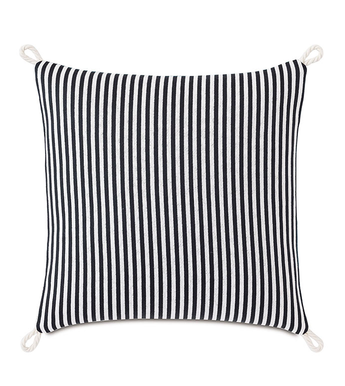 Villa Cord Knot Decorative Pillow in Black