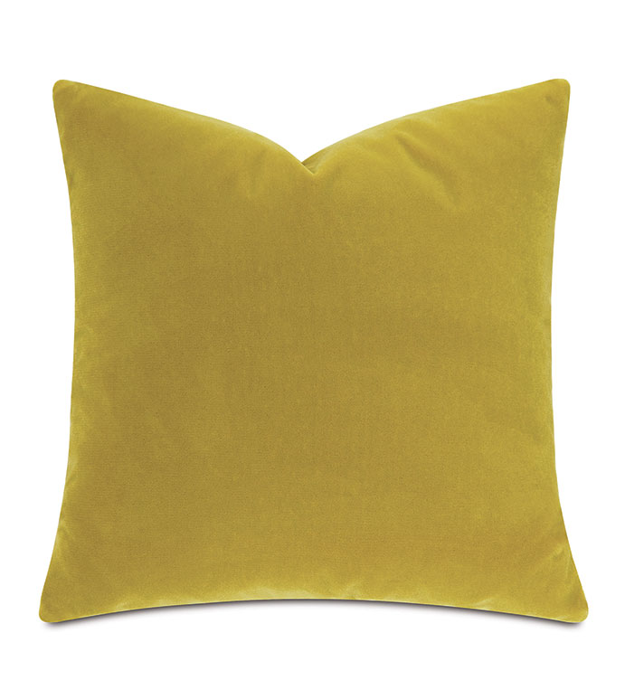 Capra Faux Mohair Decorative Pillow in Citron