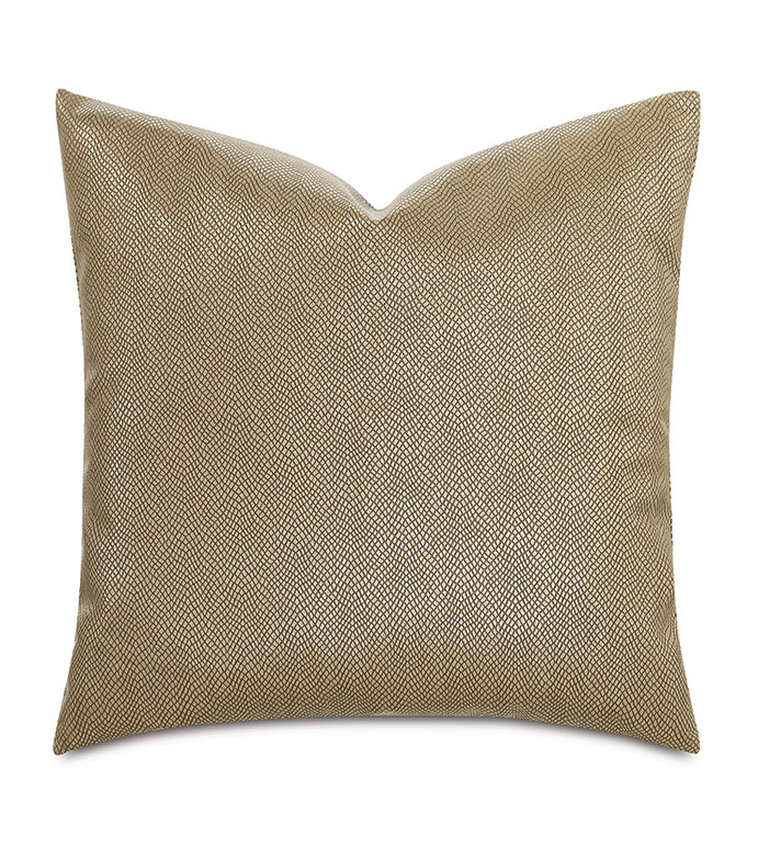 Janus Reptilian Decorative Pillow in Gold