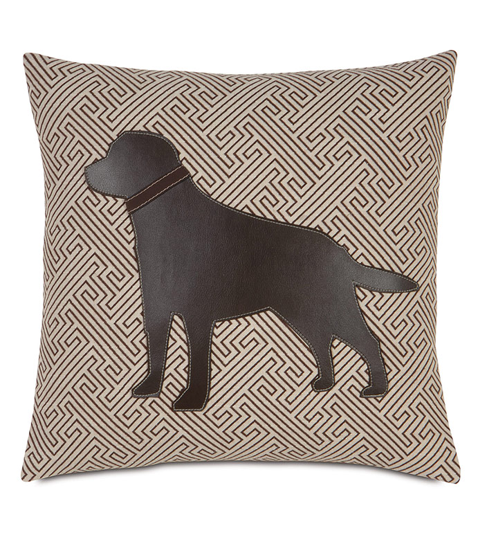 Chocolate Lab In Maze