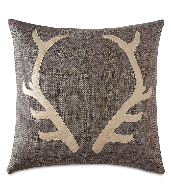 Lodge Antlers Decorative Pillow