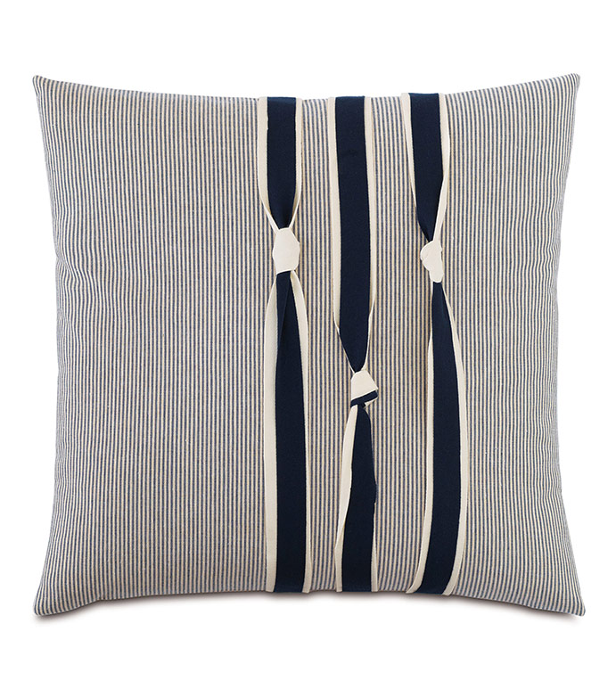 Harbor Knots Decorative Pillow in Navy