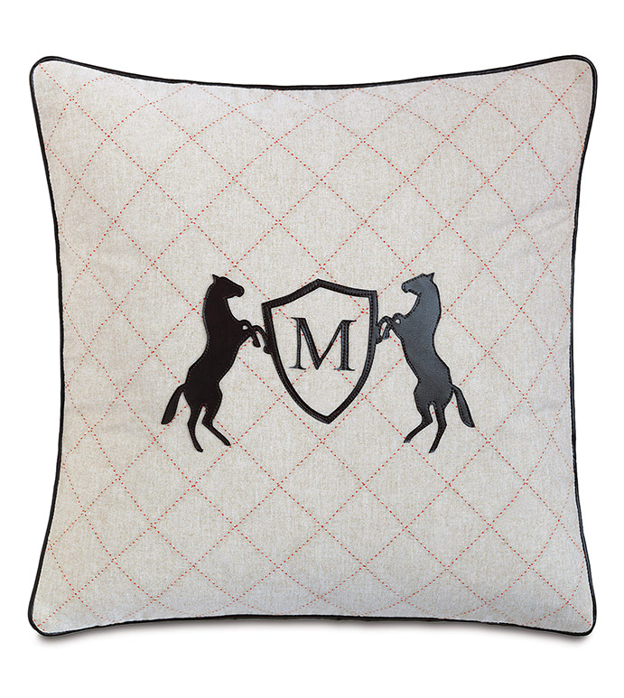 Belmont Monogram Decorative Pillow