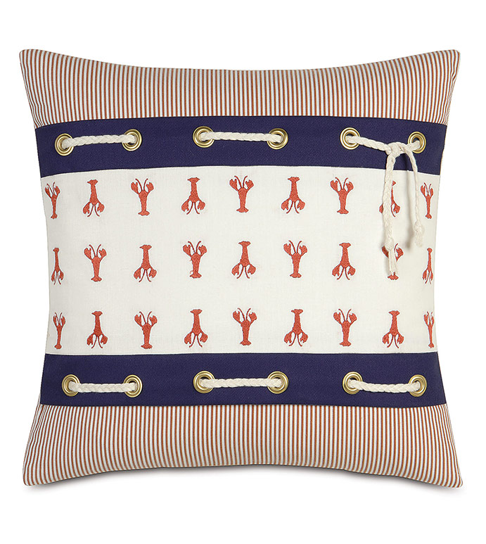 Lineate Lobster Decorative Pillow