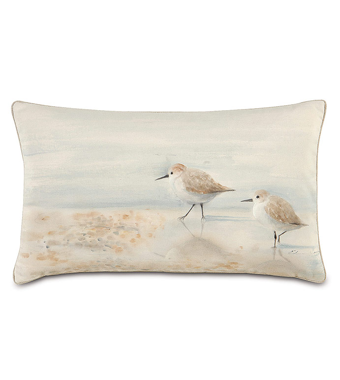 Shell Handpainted Decorative Pillow