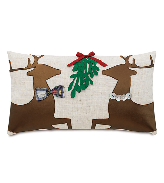 Prancer Applique Decorative Pillow