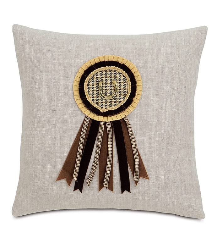 Equestrian Ribbon Decorative Pillow