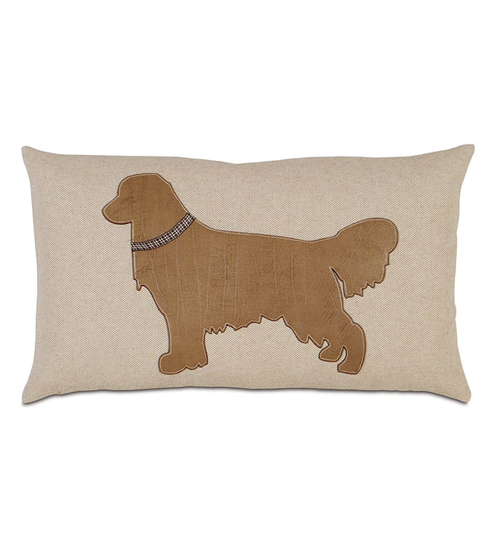 Retriever Applique Decorative Pillow