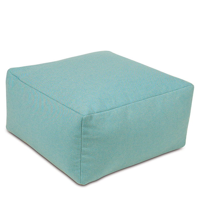 Harris Teal Pouf