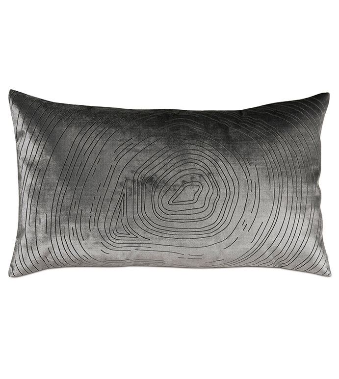 Geode Lasercut Decorative Pillow in Pewter