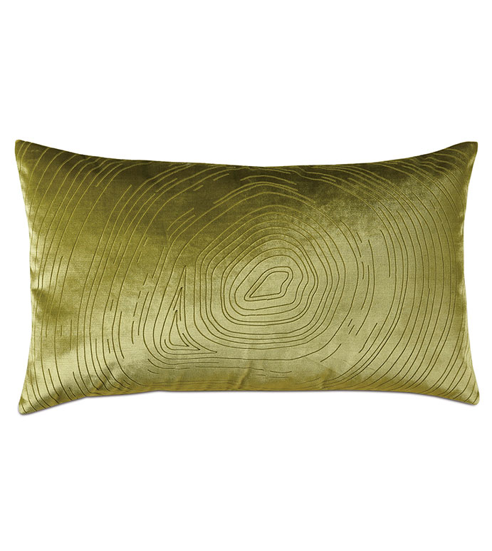 Geode Lasercut Decorative Pillow in Chartreuse