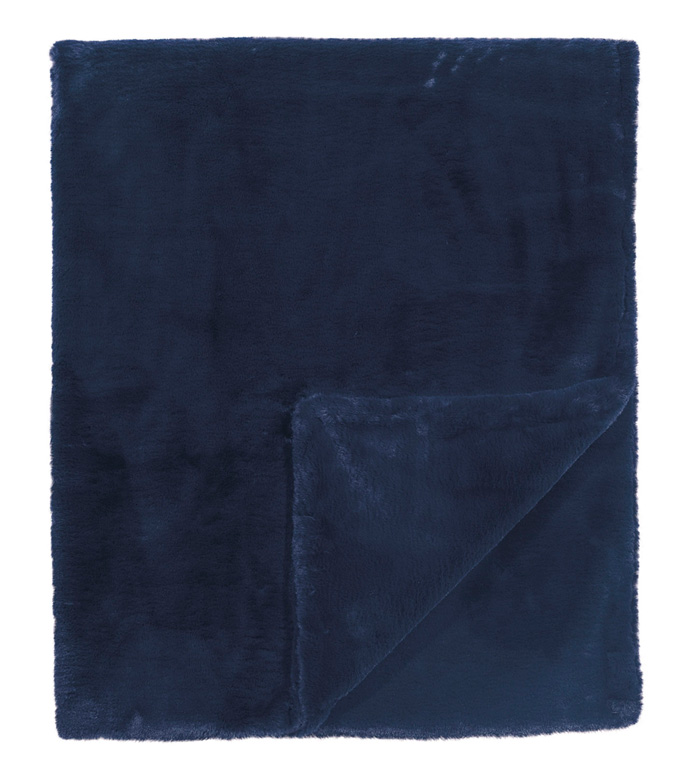 Fur Navy Throw