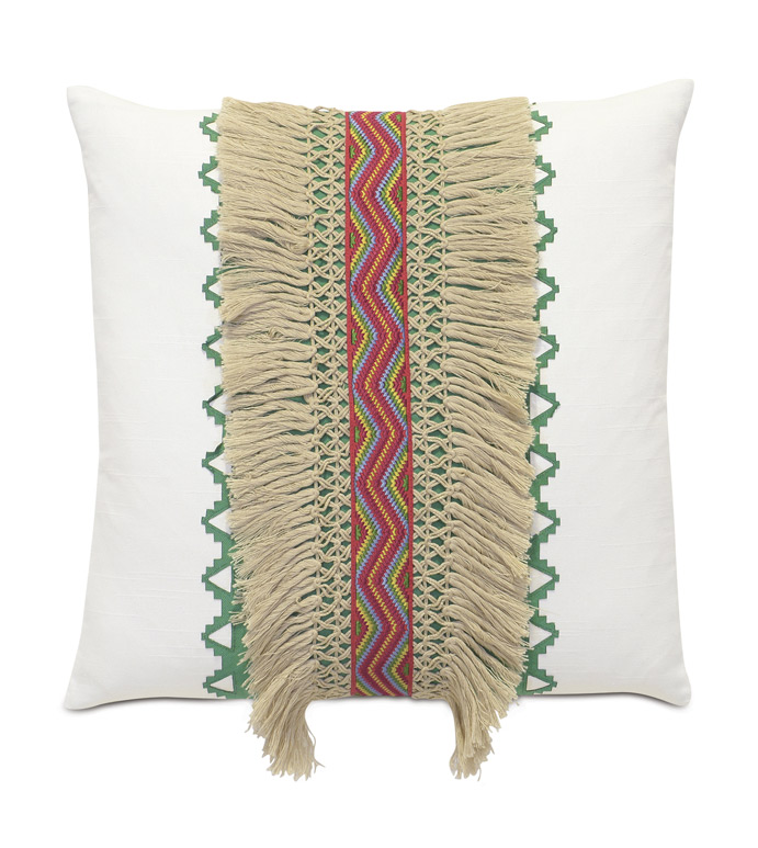 Rainbow Fringe Decorative Pillow