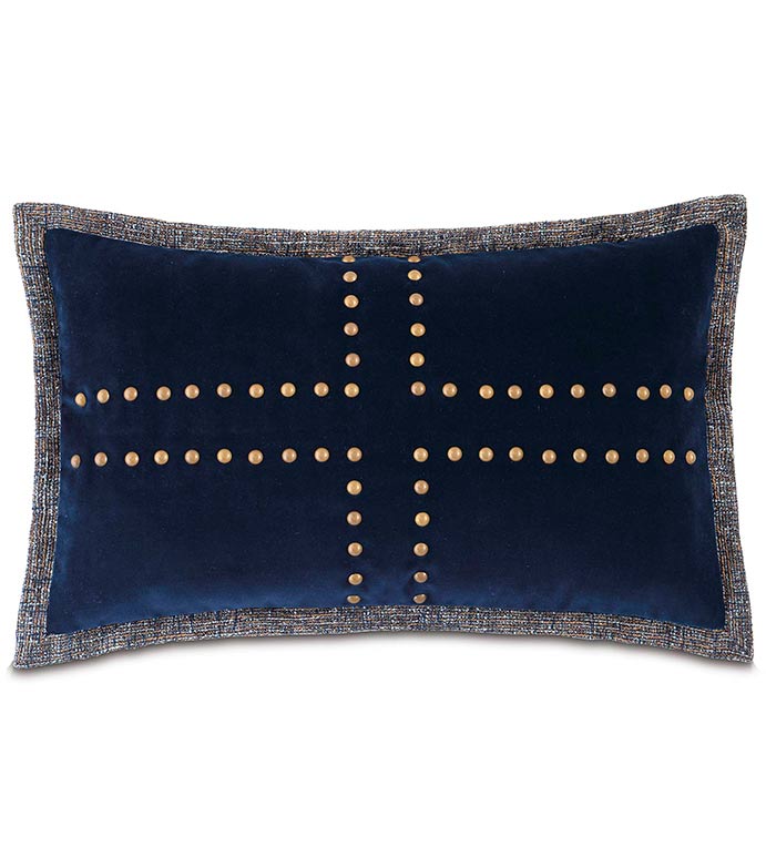 Plush Navy With Nailheads