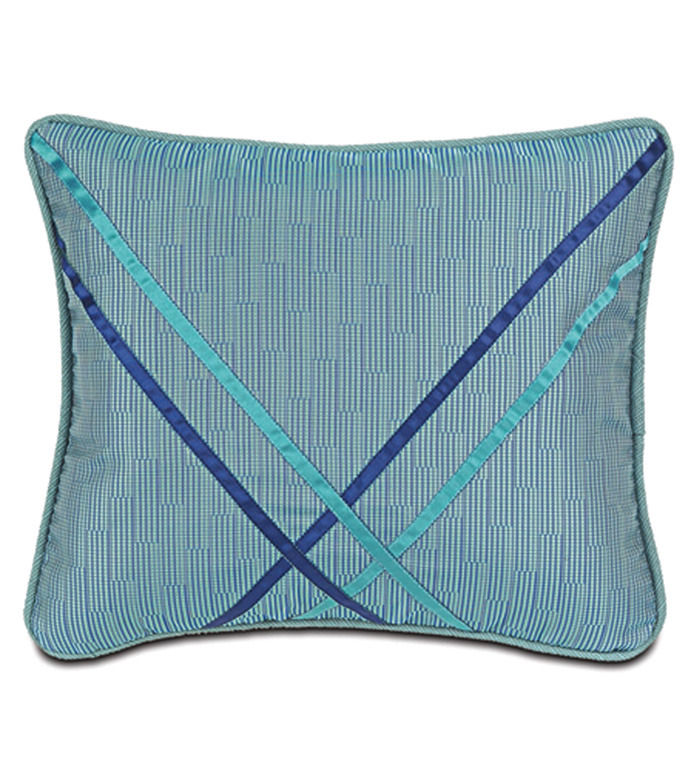 Azzurro: Marsala Ocean With Ribbons Pillow