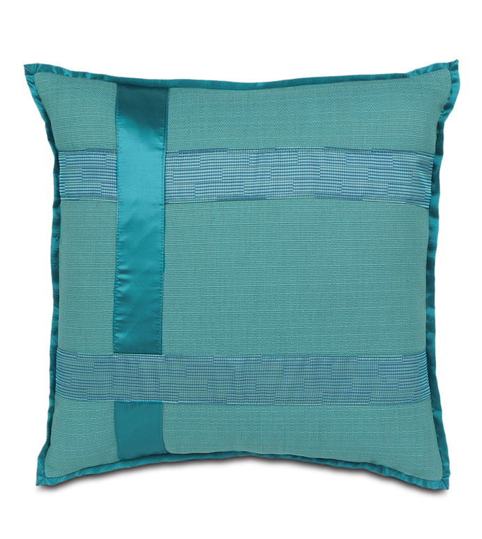 Azzurro: Vittoria Aqua Collage Decorative Pillow