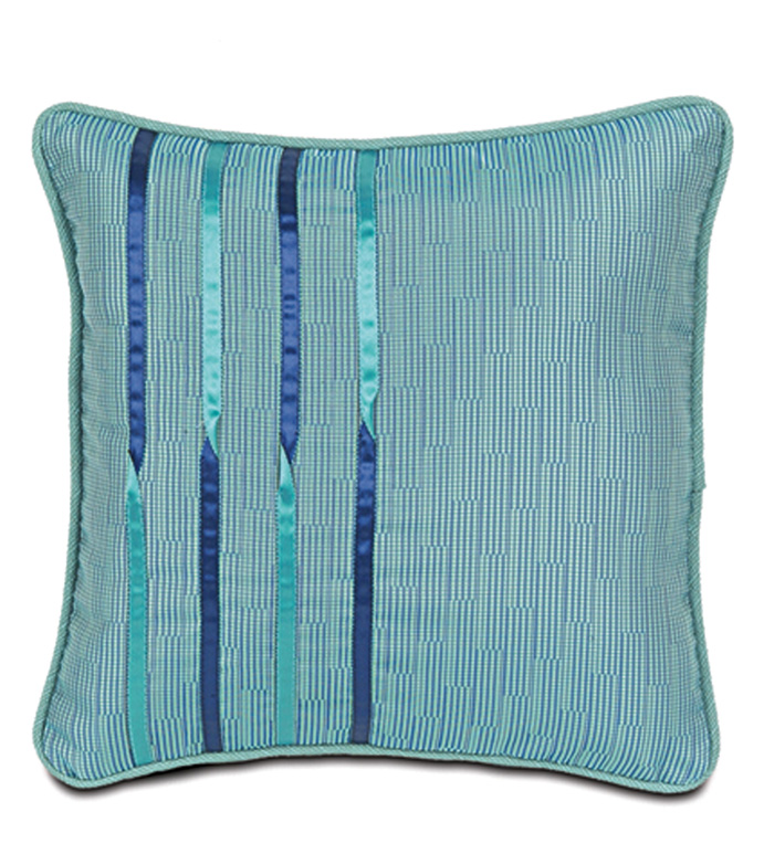 Azzurro: Marsala Ocean With Ribbons Pillow