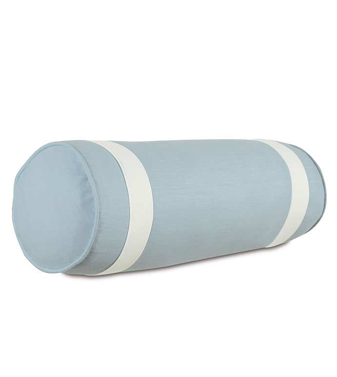 Bel Air Linen Bolster In Sky