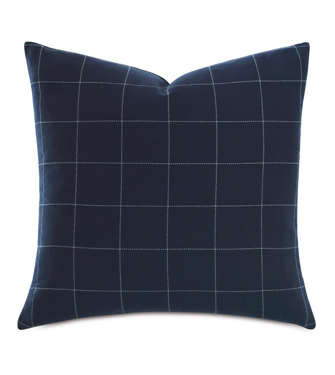 Ladue Checkered Accent Pillow In Indigo