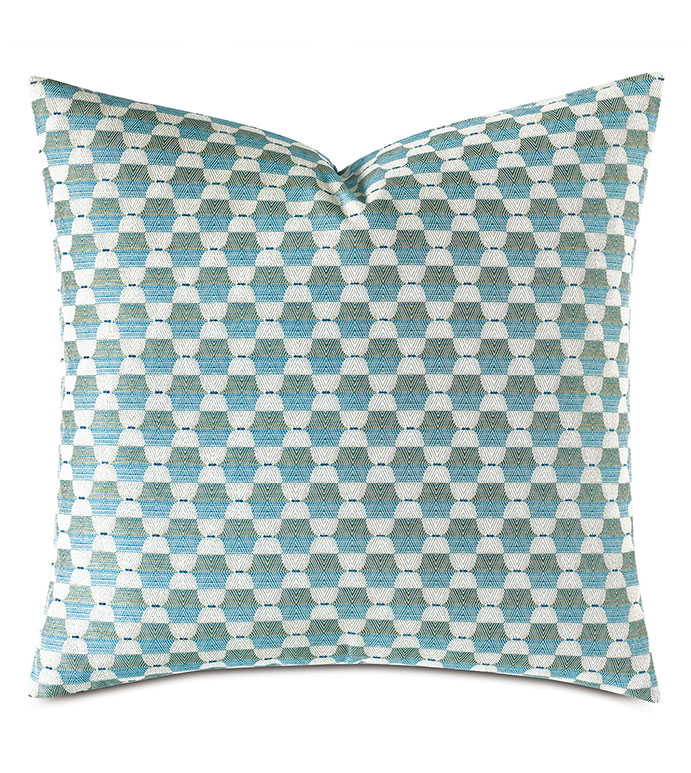 Twin Palms Geometric Decorative Pillow