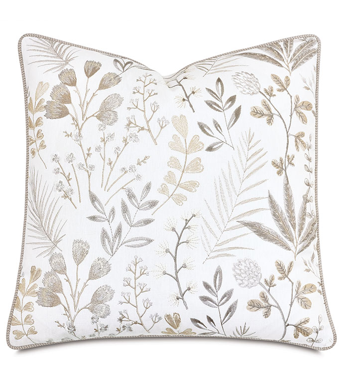 Sussex Embroidered Decorative Pillow