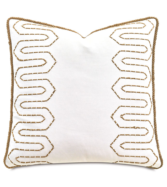 OJAI HAND EMBROIDERED DECORATIVE PILLOW