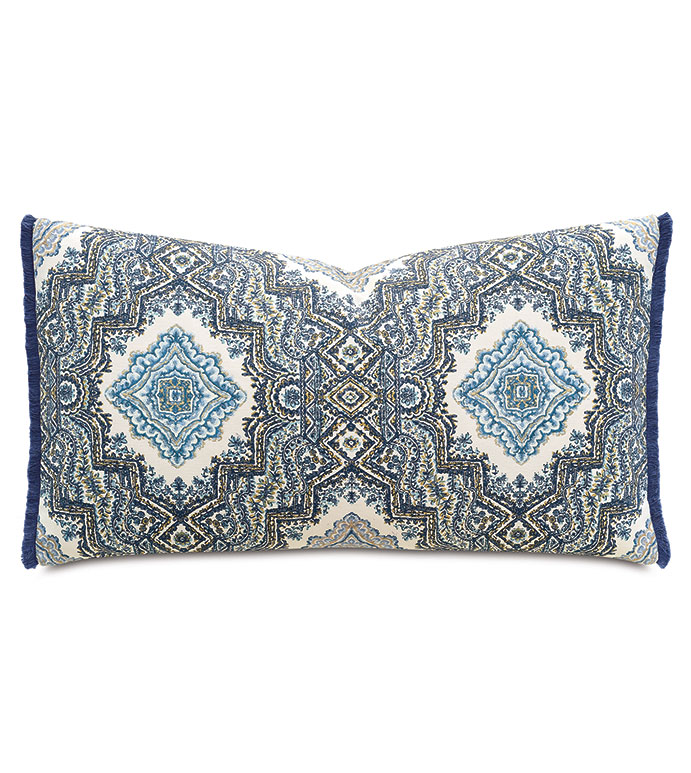 OJAI EMBROIDERED MEDALLION DECORATIVE PILLOW