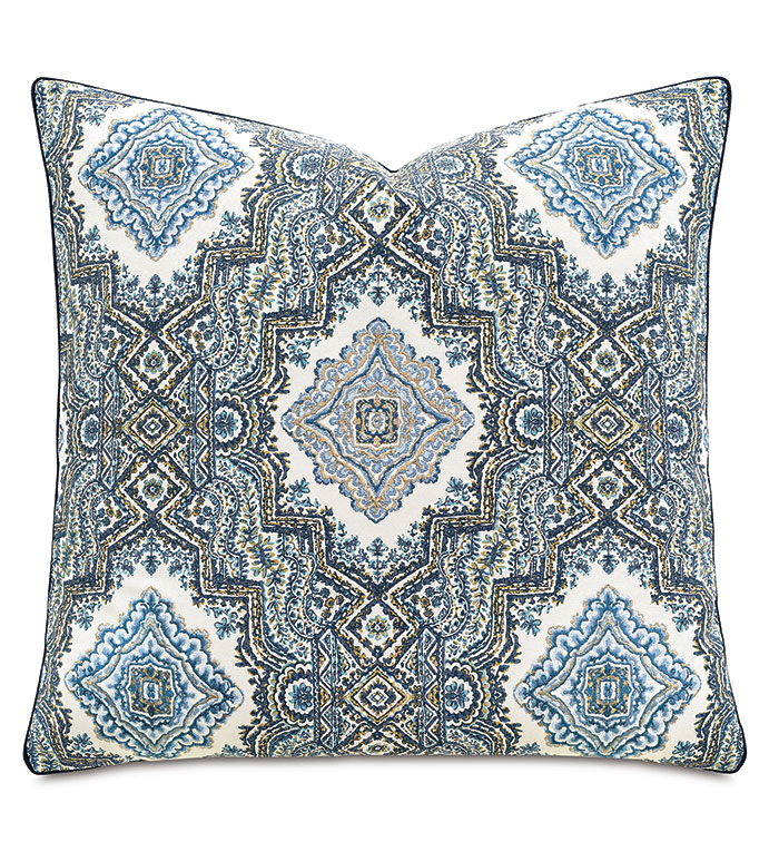 OJAI EMBROIDERED MEDALLION DECORATIVE PILLOW