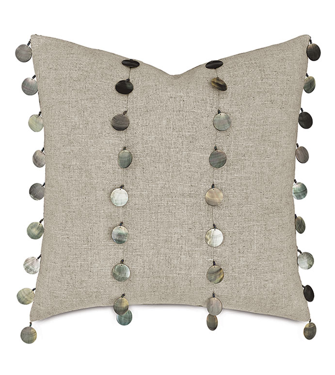 ST. LUCIA CAPIZ SHELL DECORATIVE PILLOW