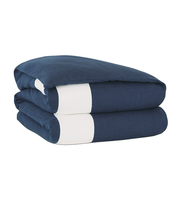 Bel Air Linen Duvet Cover In Indigo