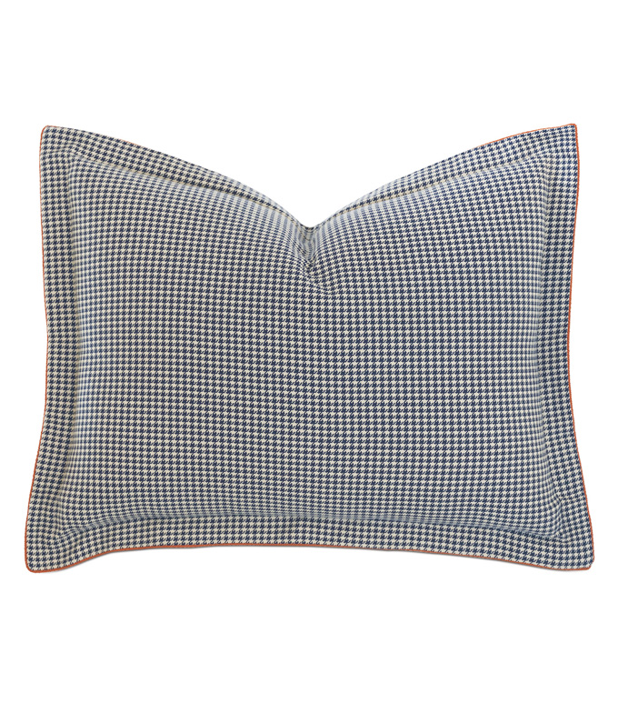 Ladue Houndstooth Standard Sham In Indigo