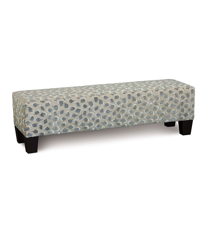 Ocelot Upholstered Bench in Silver