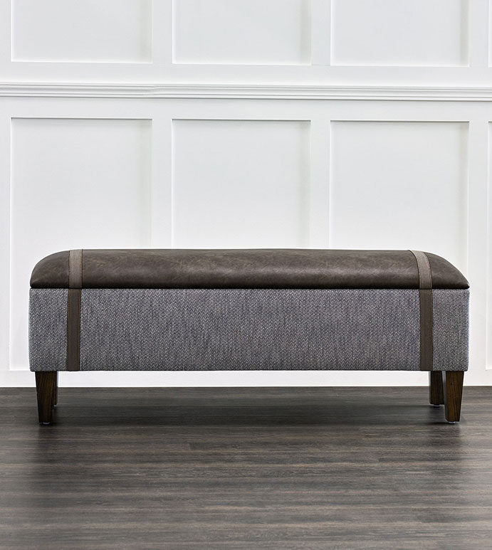 RIVER FAUX LEATHER BENCH