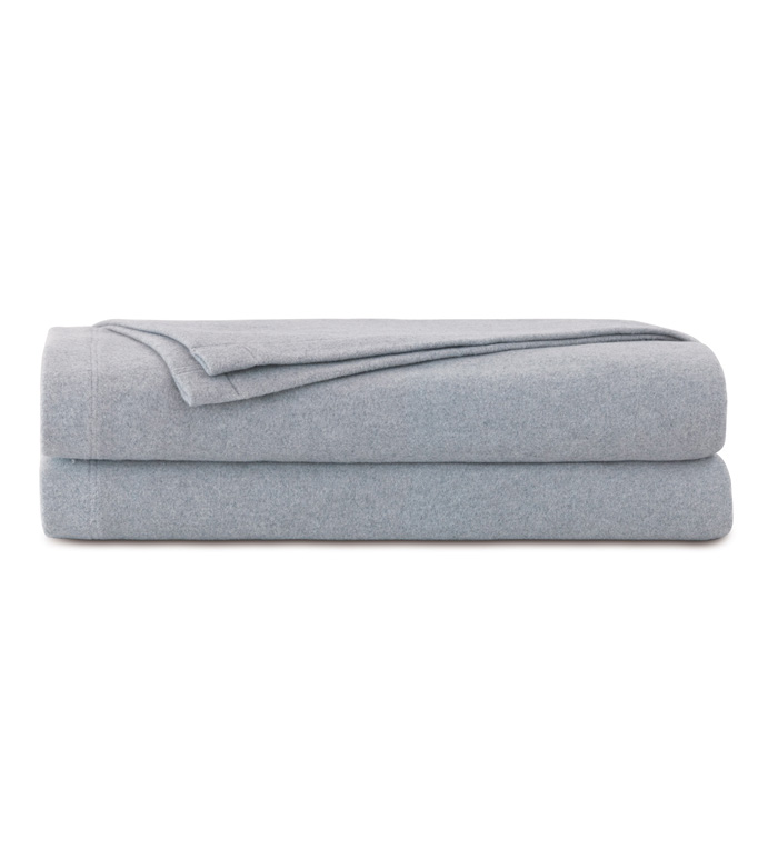 Brera Flannel Blanket In Gray Eastern Accents