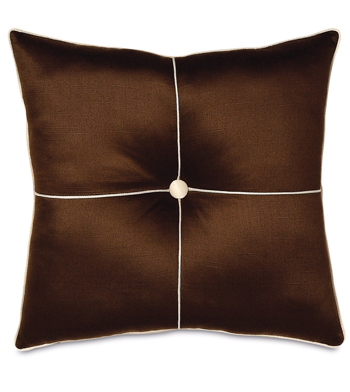 Shantung Chocolate Tufted
