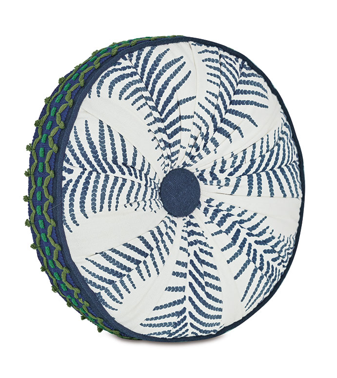 BOCA RATON BUTTON-TUFTED DECORATIVE PILLOW