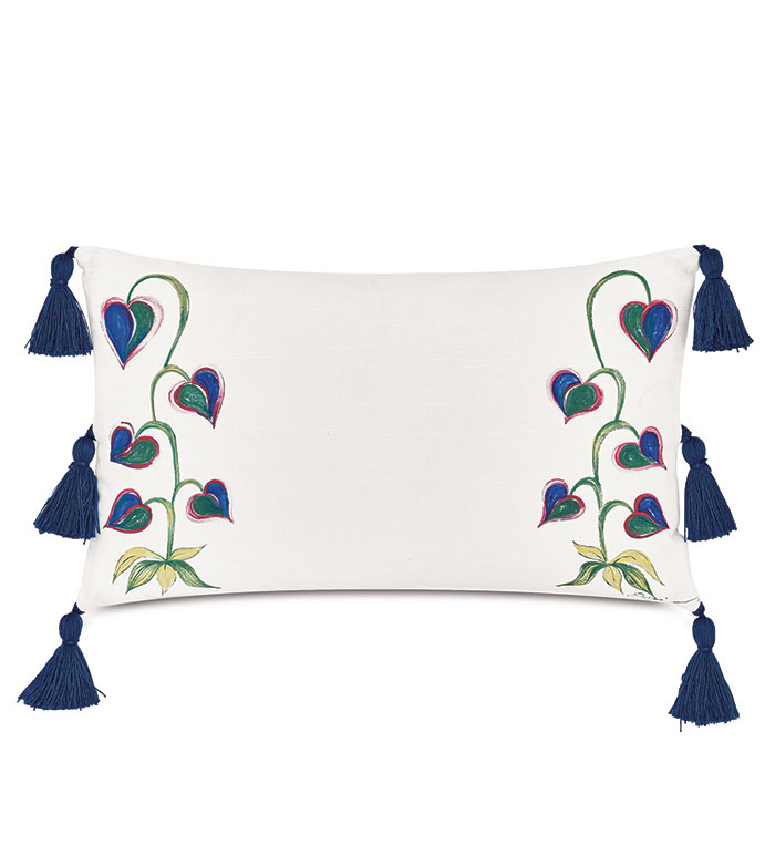 BOCA RATON FLORIATED DECORATIVE PILLOW