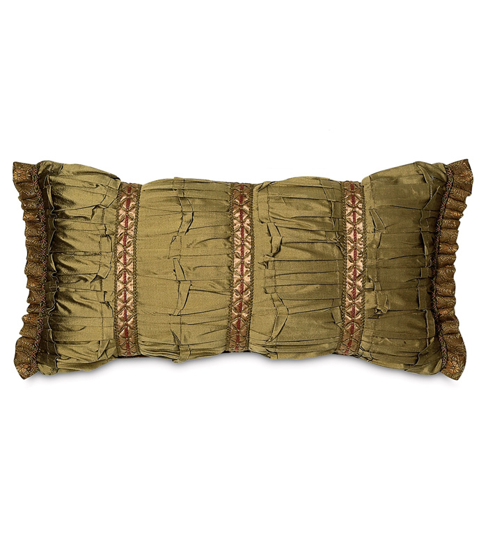 Shirah Antique Ruched Bolster