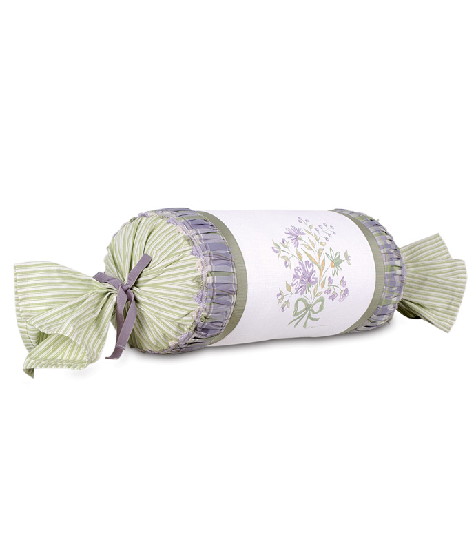 Hand-Painted Lily Bolster