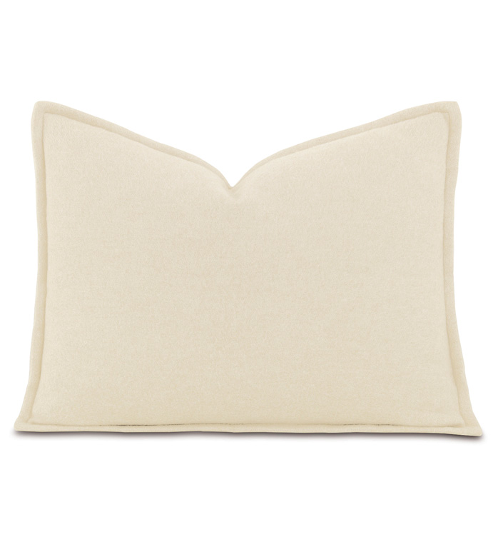 Brera Flannel Boudoir Sham In Ivory