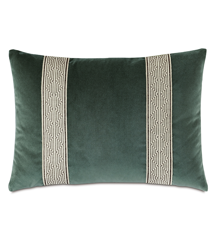 Echo Trim Applique Decorative Pillow