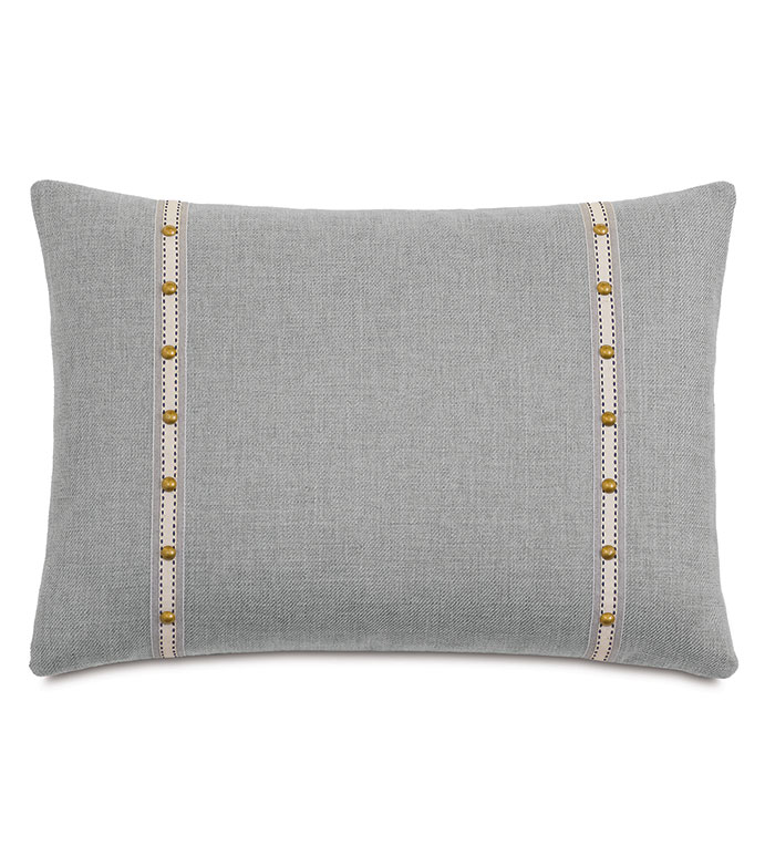 OLIVER NAILHEADS DECORATIVE PILLOW