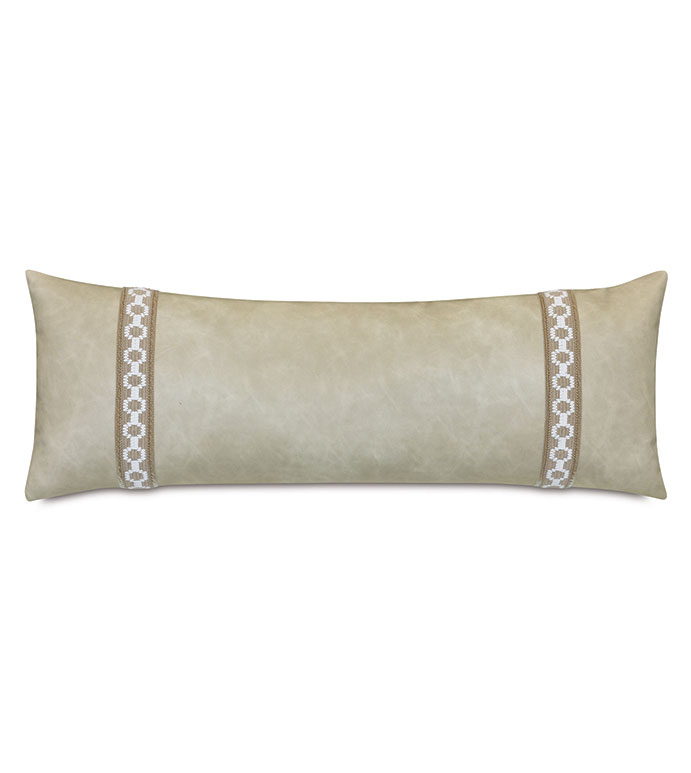 EVELINA FAUX LEATHER DECORATIVE PILLOW