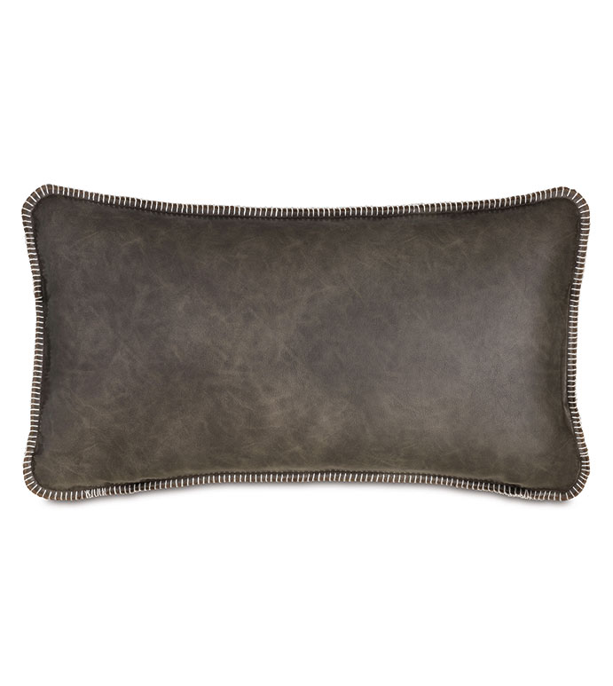 RIVER FAUX LEATHER DECORATIVE PILLOW