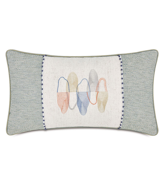 ROONEY EMBROIDERED DECORATIVE PILLOW