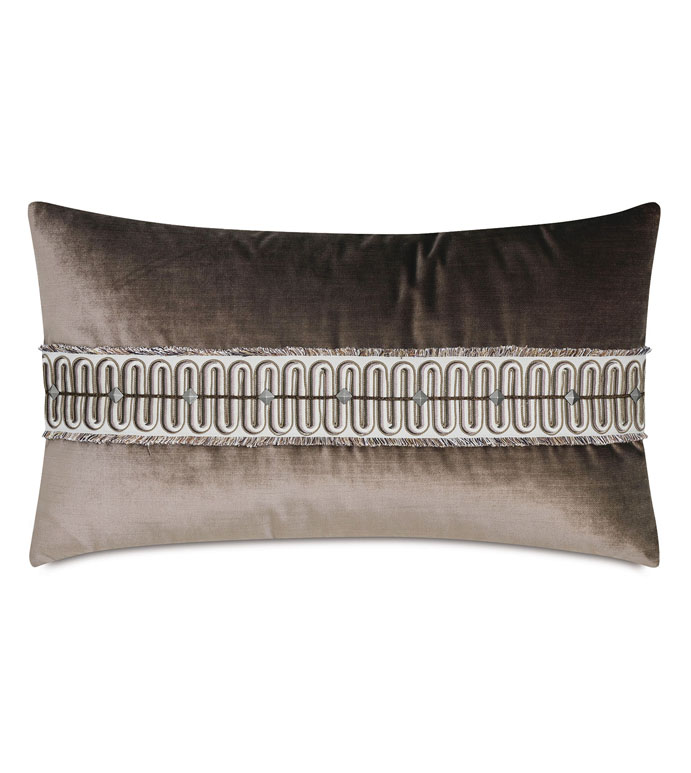 LAETITIA EMBROIDERED DECORATIVE PILLOW